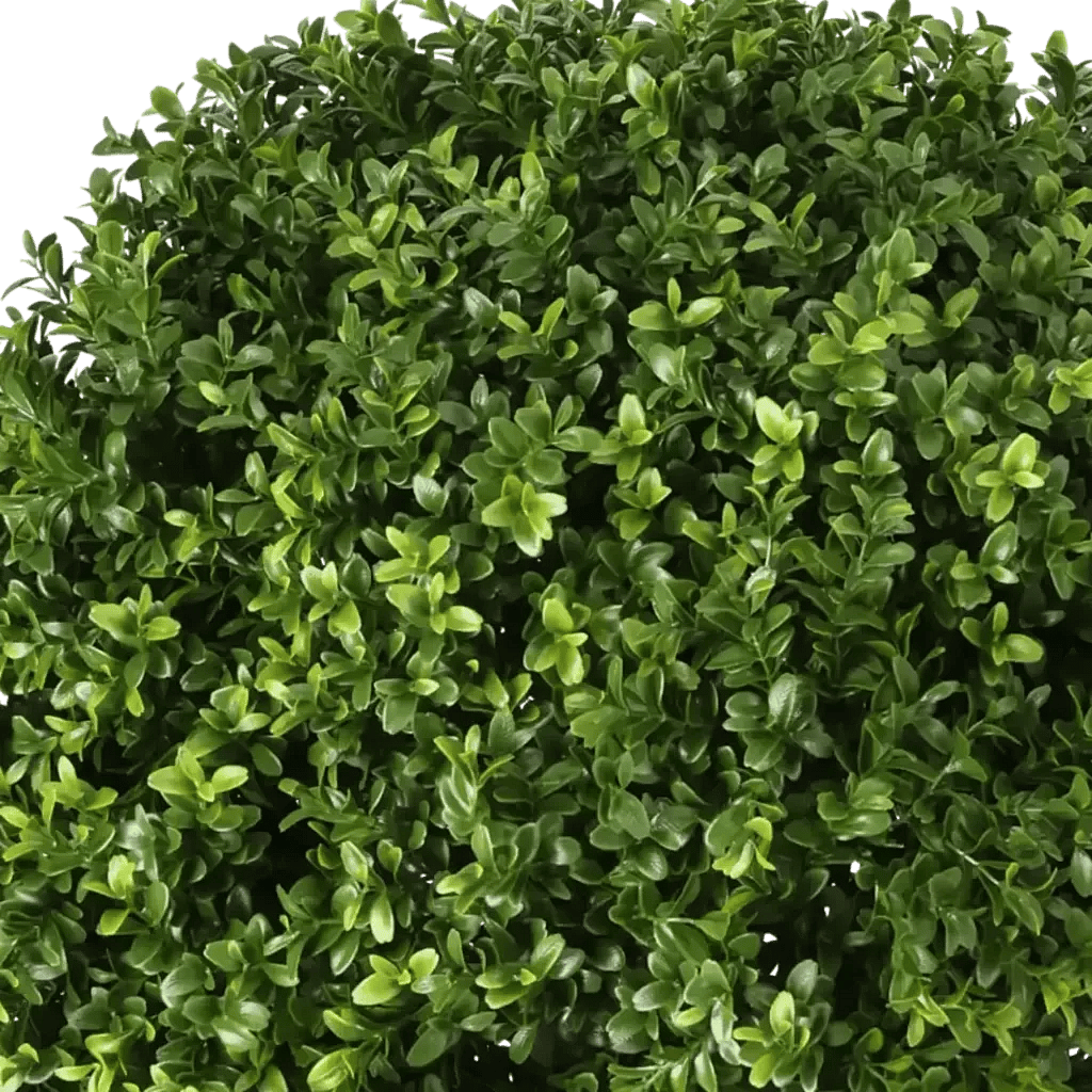 Closeup af Kunstig Buksbom kugle Ø: 60 cm.