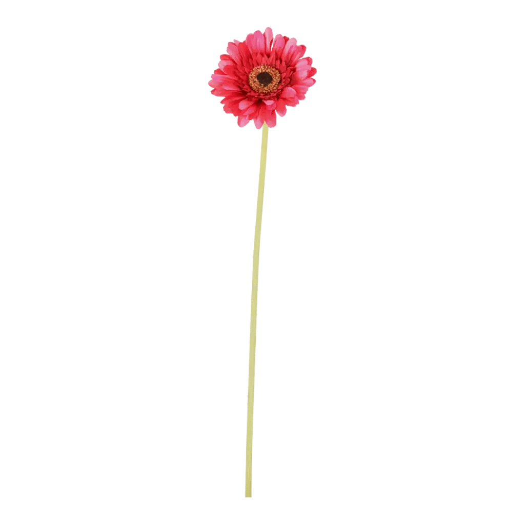 Kunstig rød gerbara stilk L: 61 cm.