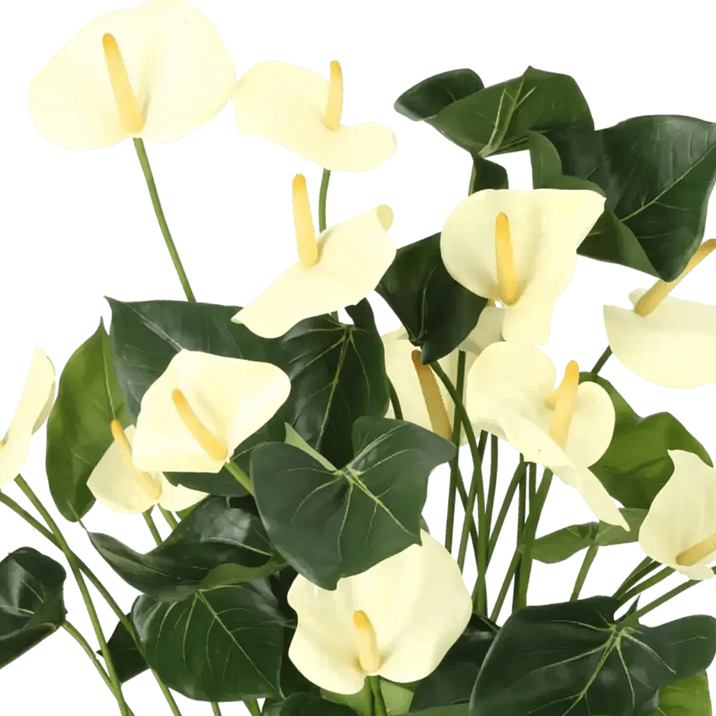 Closeup af Kunstig Anthurium H: 85 cm.