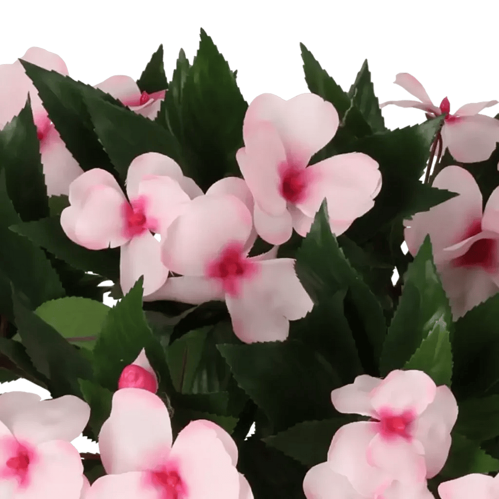 Closeup af Kunstig flittiglise rosa H: 31 cm.