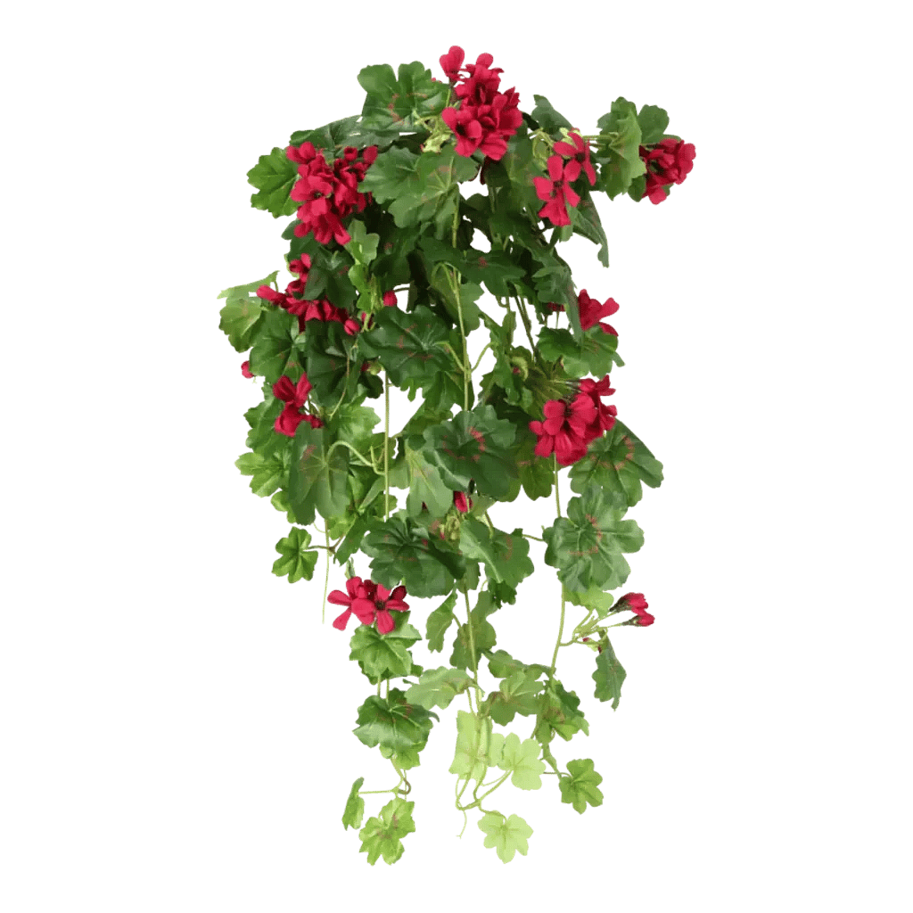 Kunstig Geranium cascade hængebusk violet - L: 72 .