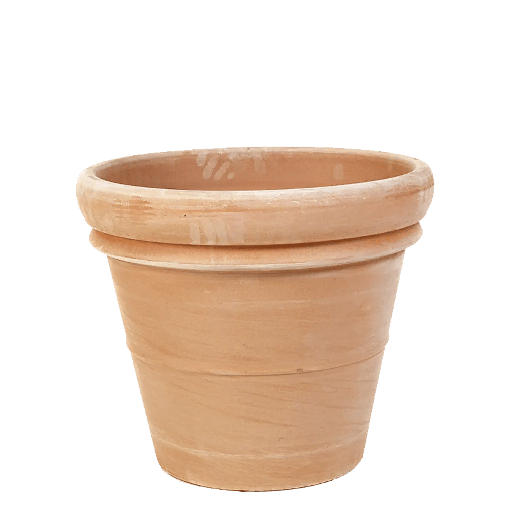 Terracotta potte Ø: 17cm H: 14,2 cm.