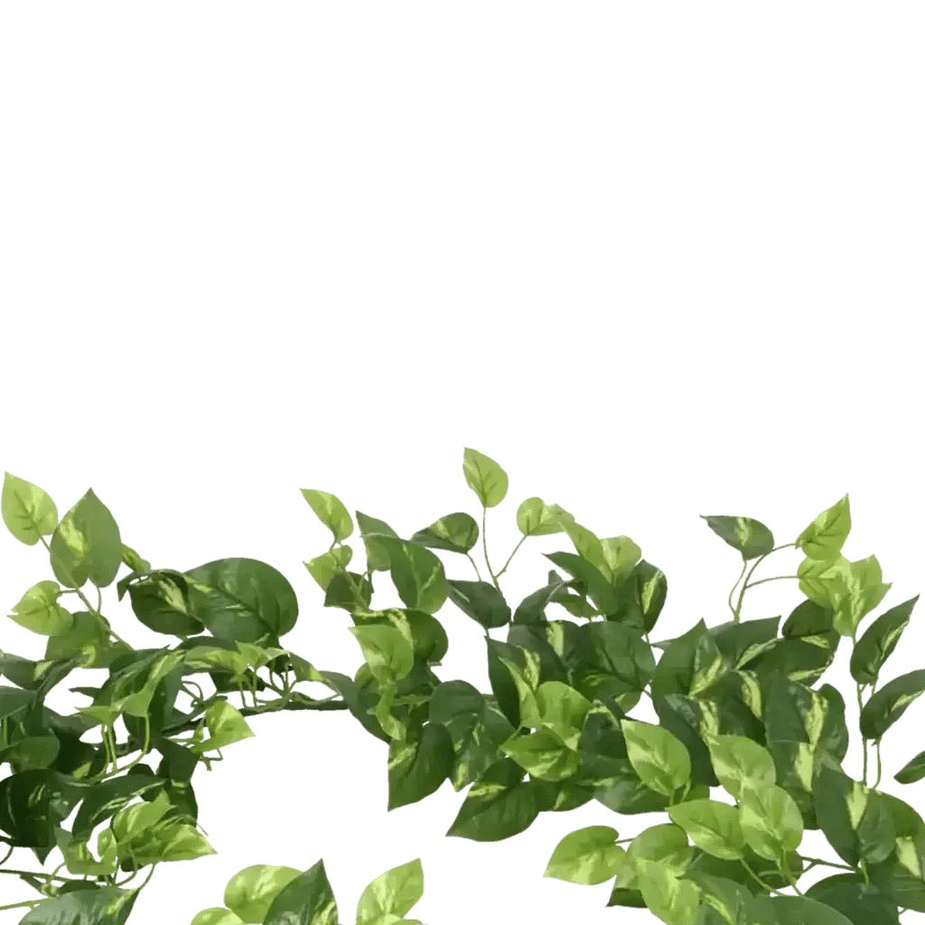 Closeup af Kunstig Pothos Garland Ranke - L: 180 cm.