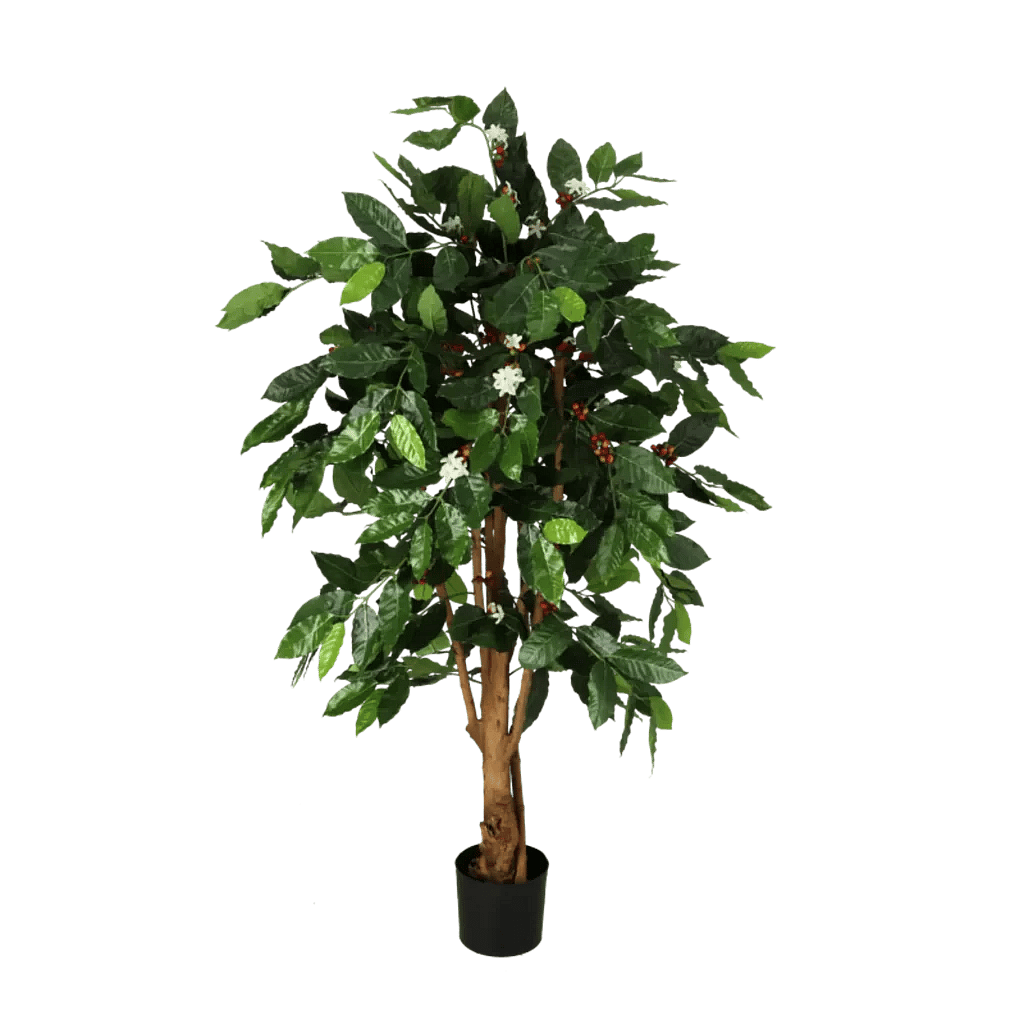 Kunstig Kaffetræ m. blomst H: 140 cm.