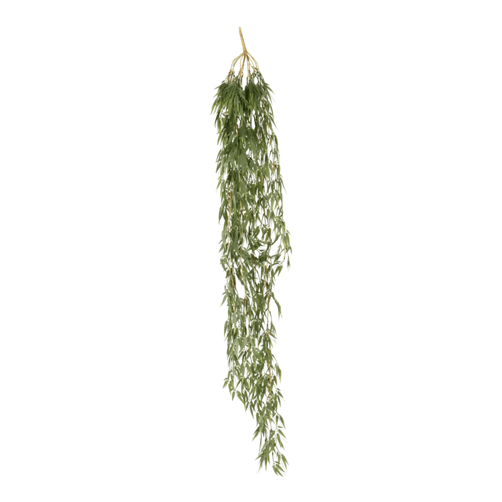 Kunstig Bambus hængeplante - L: 115 cm.
