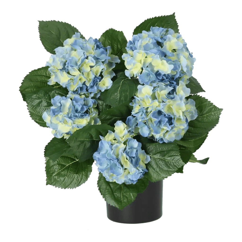 Kunstig hortensia blå - H: 40 cm.