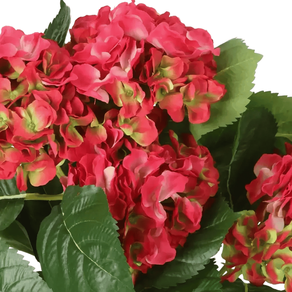 Closeup af Kunstig hortensia pink H: 40 cm.