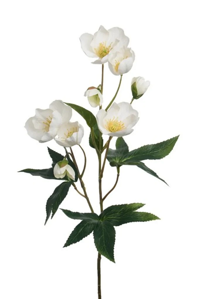 Kunstig Julerose L: 57 cm.