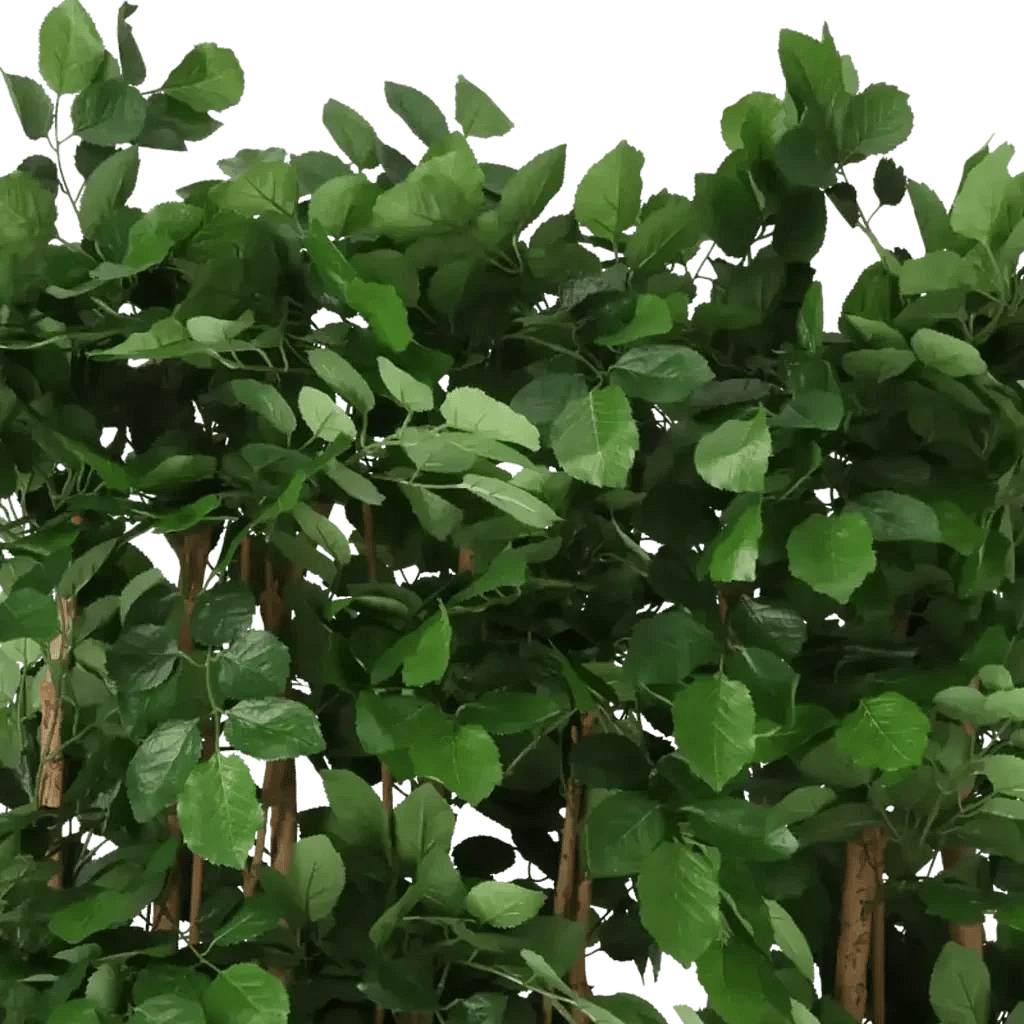 Closeup af Kunstig Bøgehæk H: 130 cm.