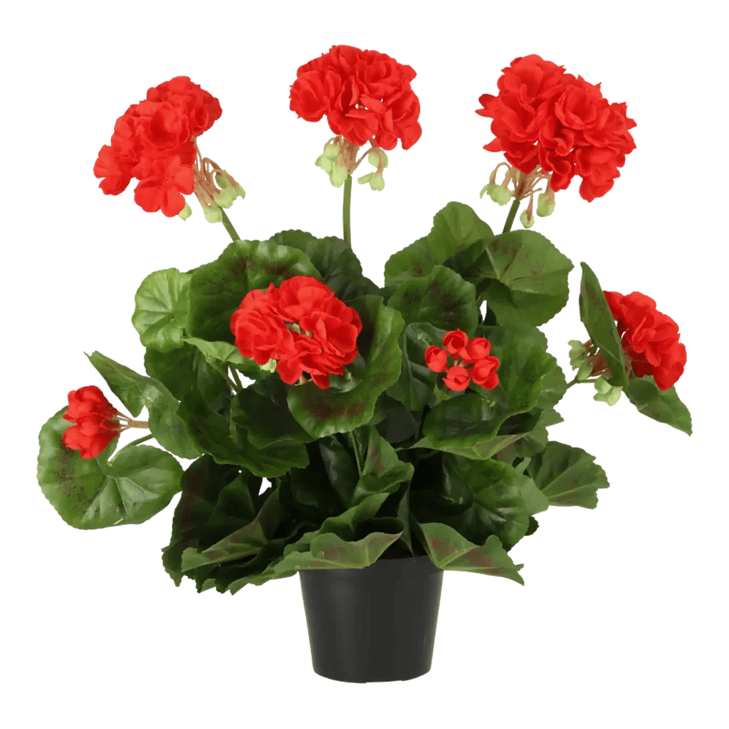 Kunstig Pelargonie H: 29 cm.