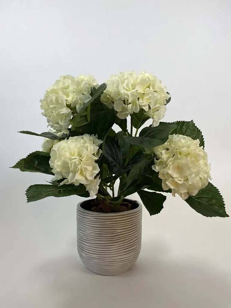Kunstig hortensia creme - H: 41 cm.