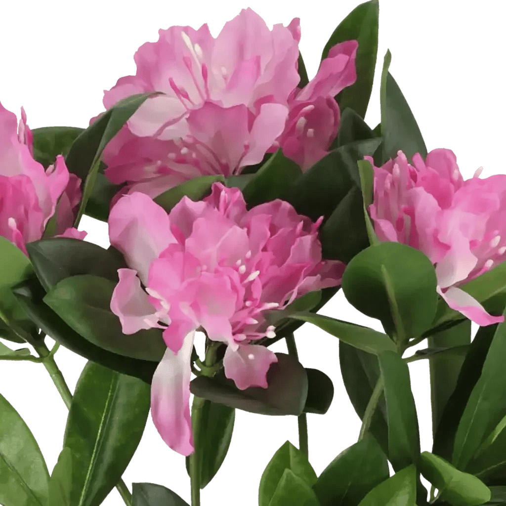 Closeup af Kunstig Rhododendron H: 43 cm.