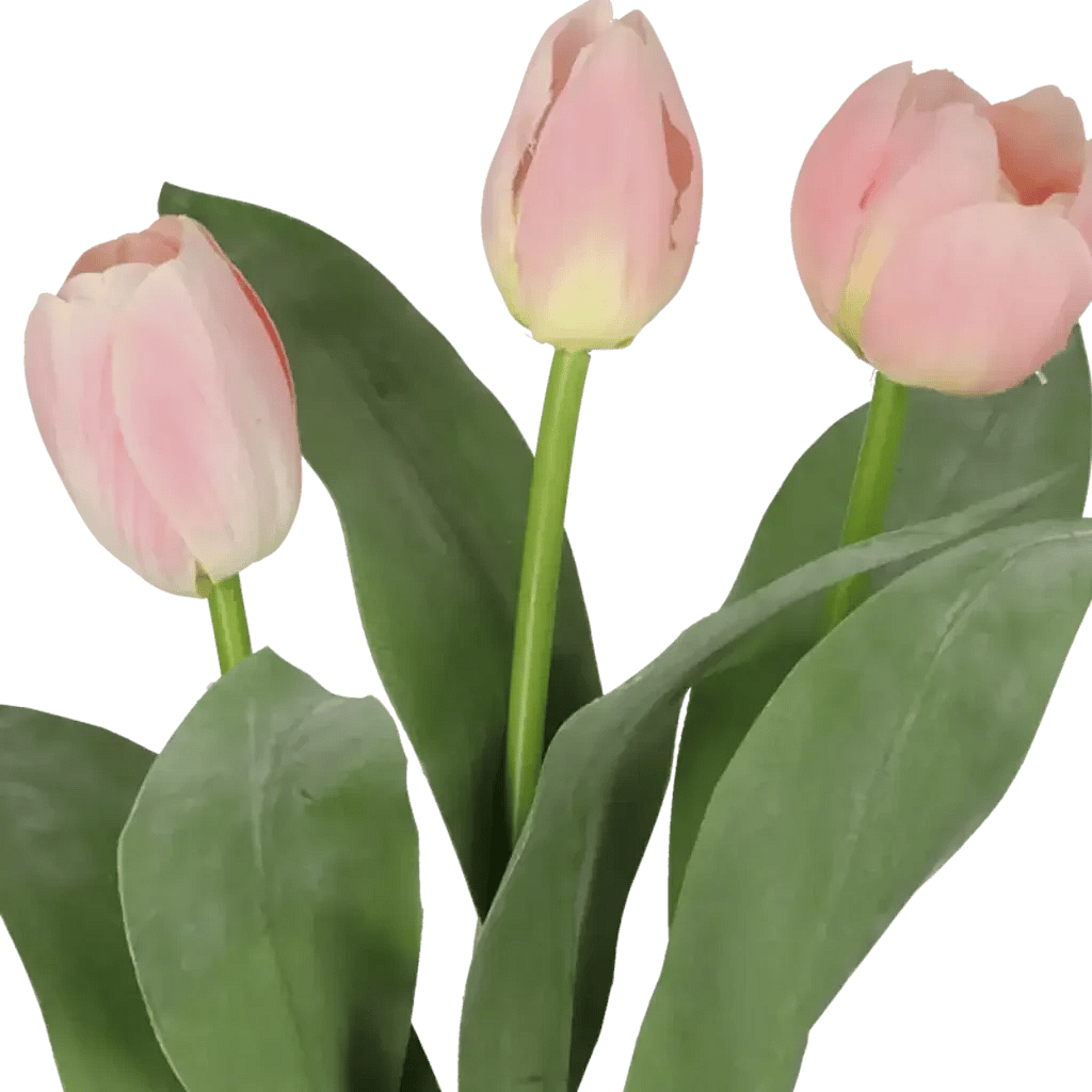 Closeup af Kunstig tulipan mix rosa L: 36 cm.