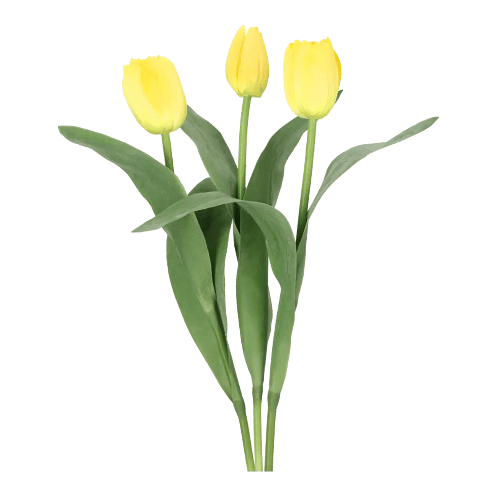 Kunstig tulipan mix gul - L: 36 cm.