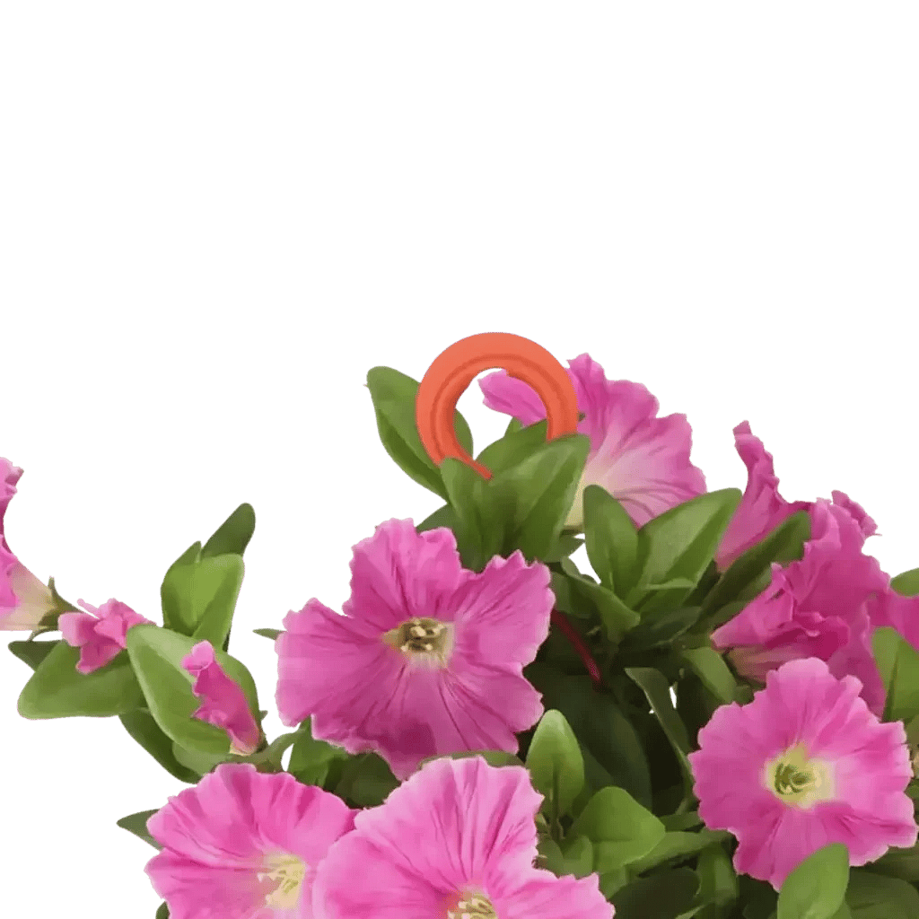 Closeup af Kunstig Petunia lilla H: 30 cm.