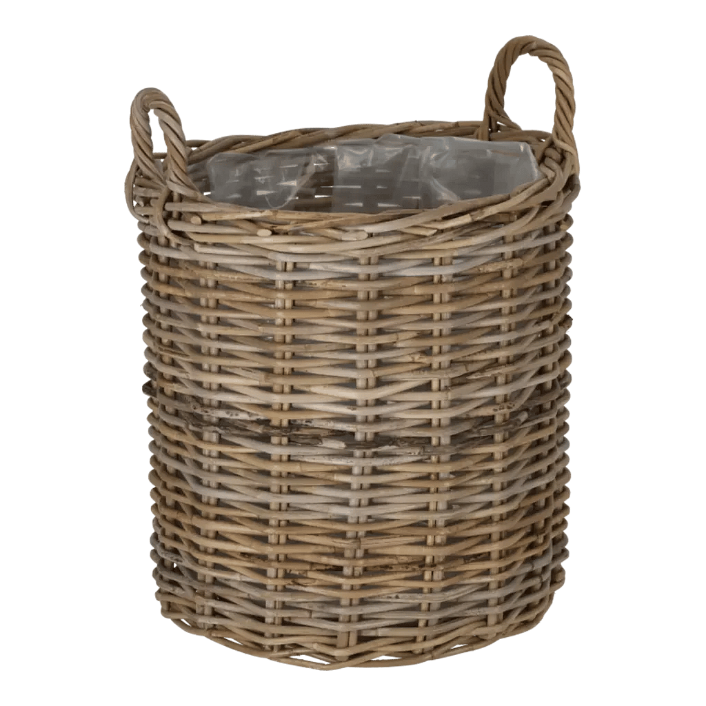 Rattan kurv rund Large.