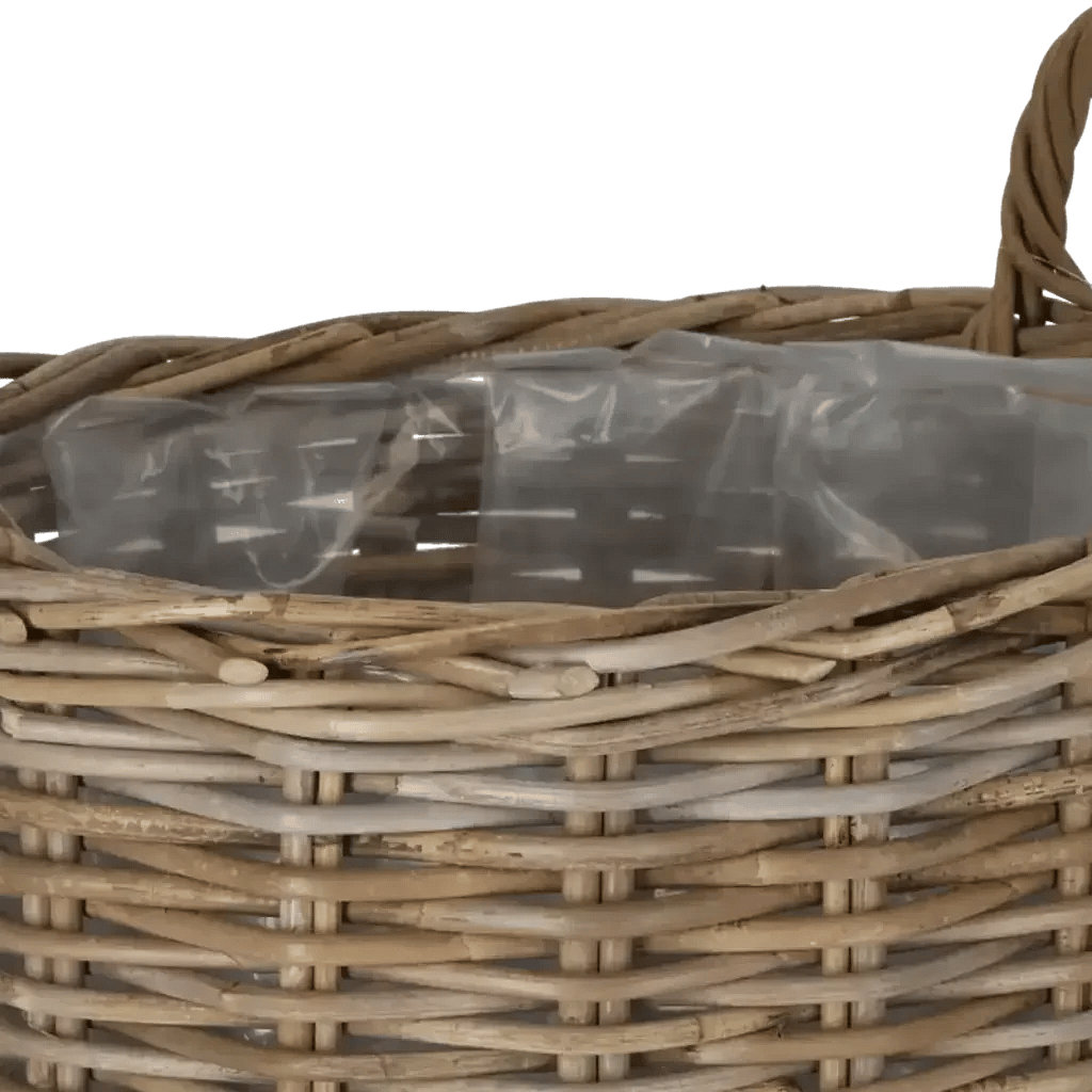 Closeup af Rattan kurv rund Large.