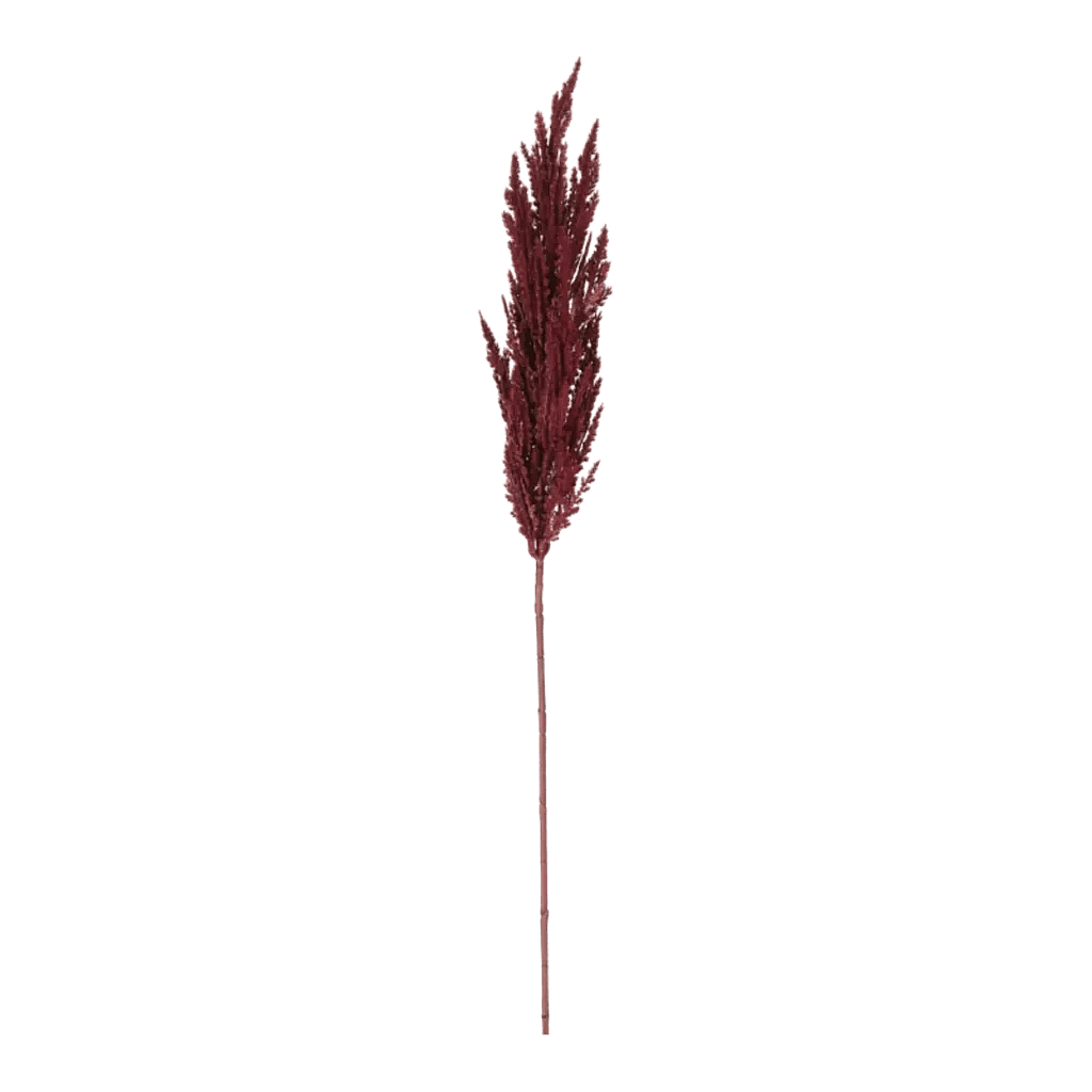 Kunstig Pampasgræs vinrød - L: 90 cm.