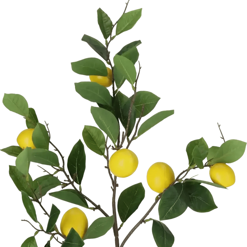 Closeup af Kunstig Citrongren L: 95 cm.