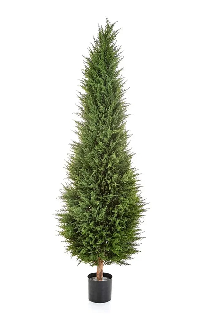 Kunstig Cypres kegleformet H: 180 cm.