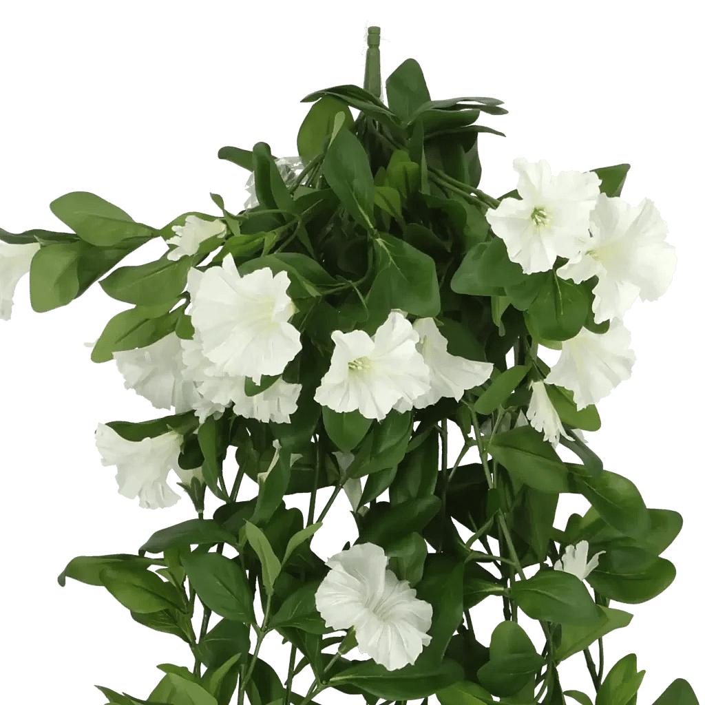 Closeup af Kunstig Petunia hængeplante L: 85 cm.