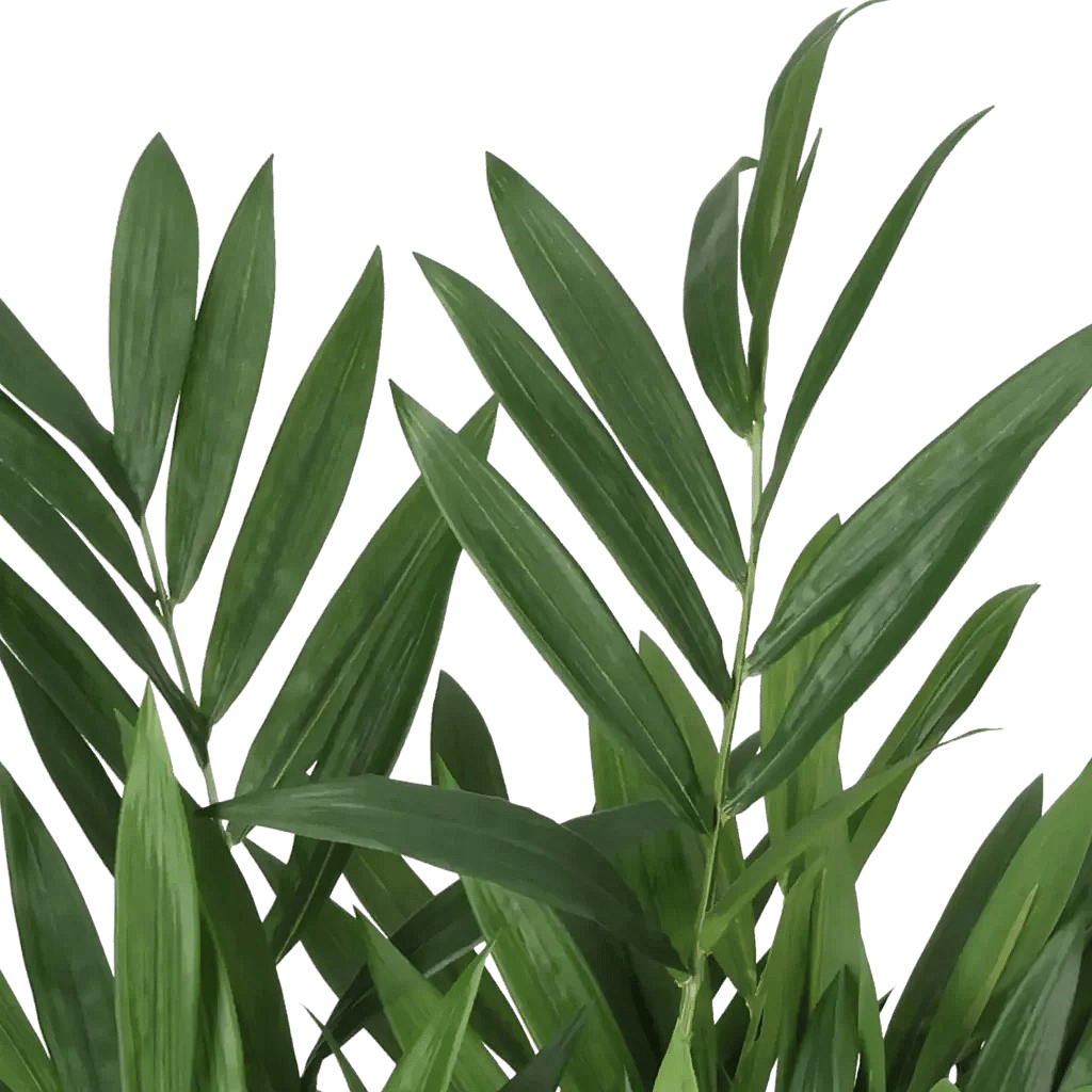 Closeup af Kunstig Paulour palme H: 45 cm.