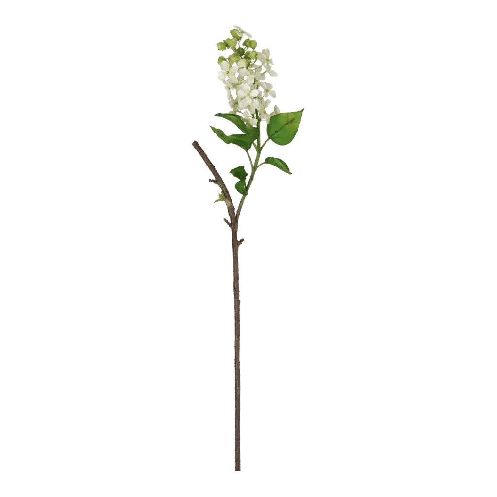 Kunstig syren stilk i creme - L: 75 cm.