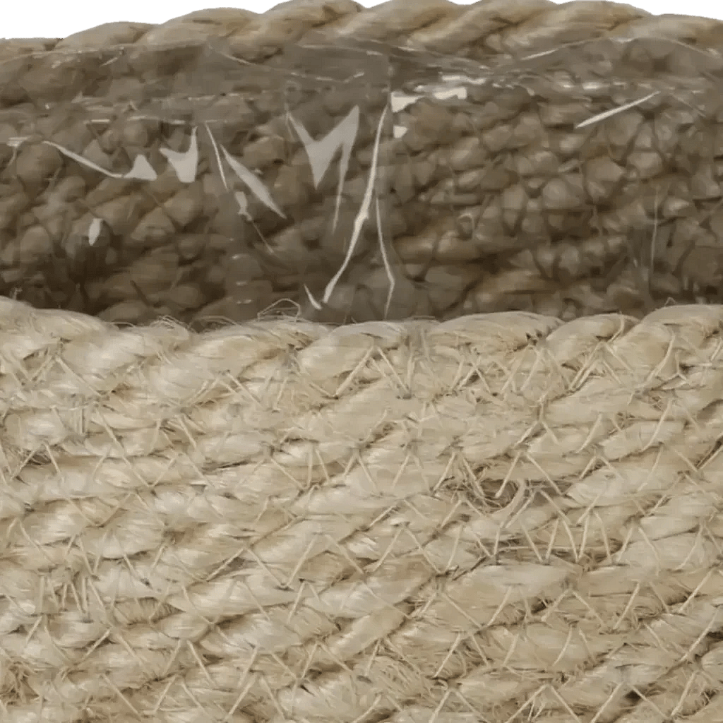 Closeup af Nordal natur urtepotte JUTE Dia 14 cm.