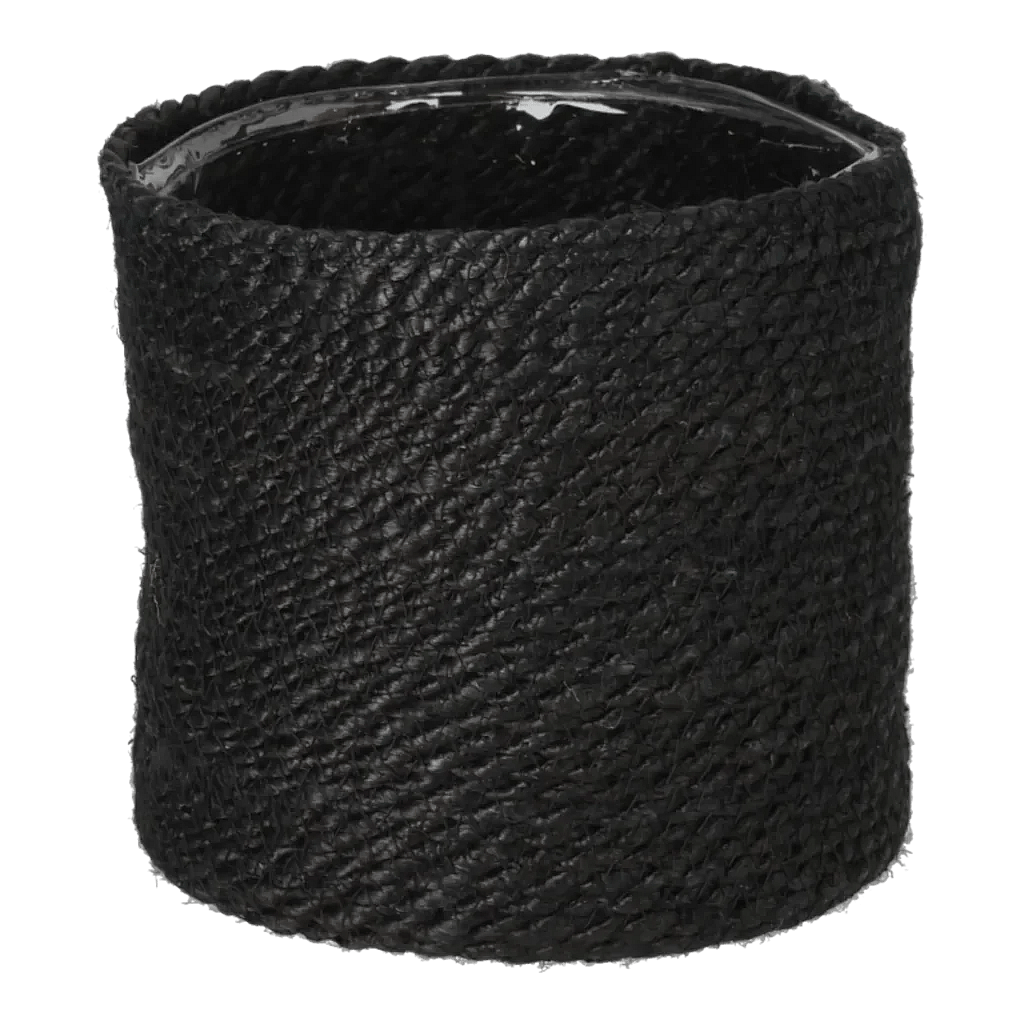 Nordal sort urtepotte JUTE - Dia 18 cm.
