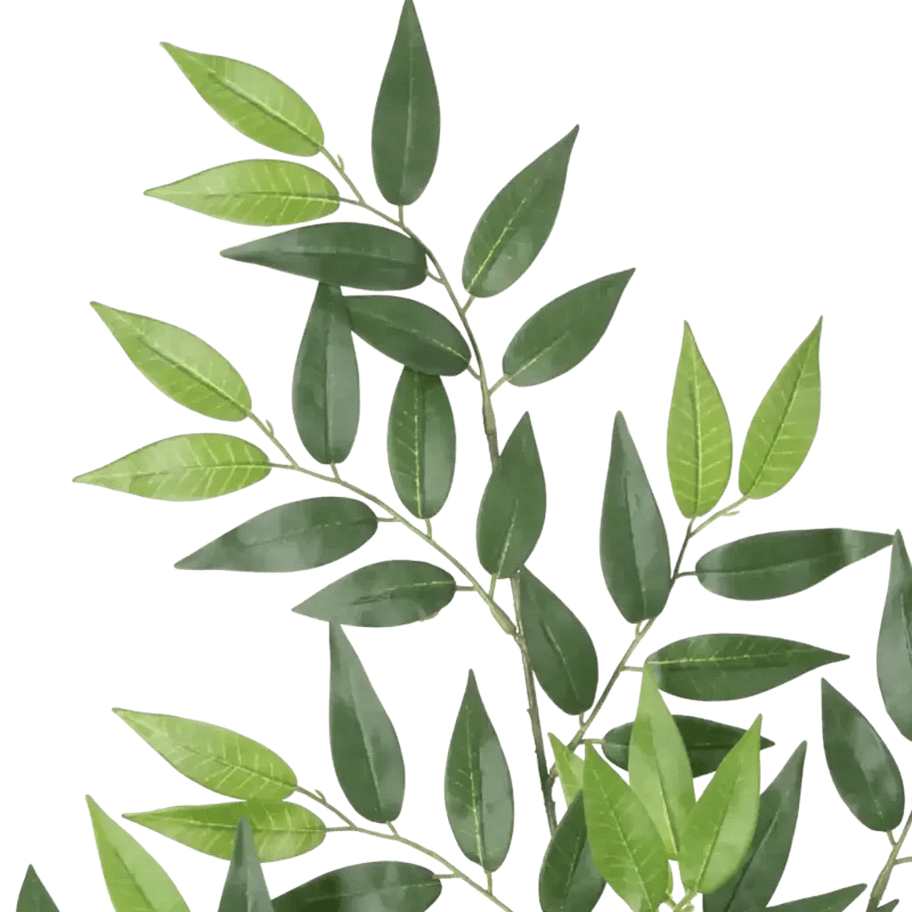 Closeup af Kunstig mini ficus gren L: 90 cm.