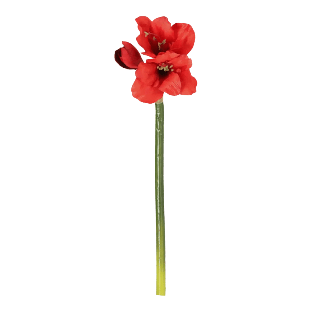 Kunstig Amaryllis stilk rød - L: 60 cm.
