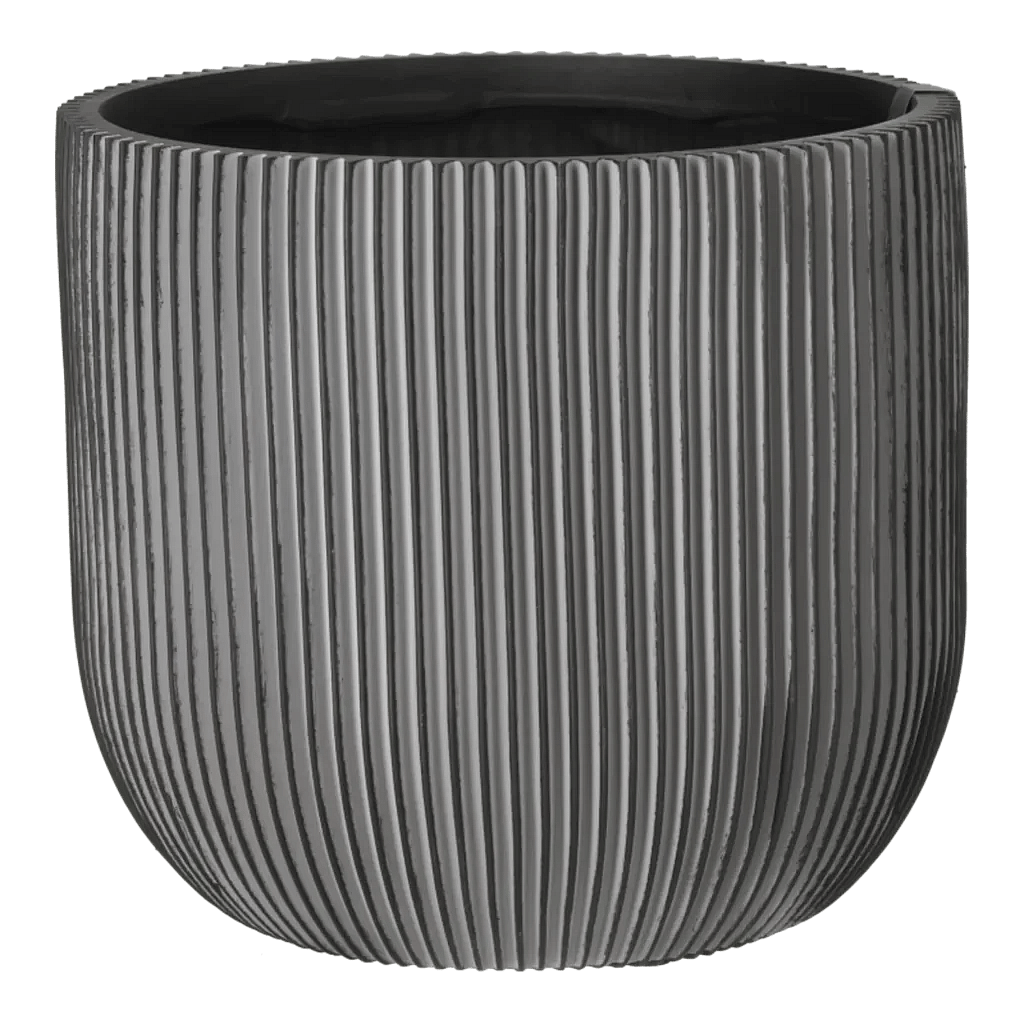 Capi krukke Ball Groove sort 24x21 cm.