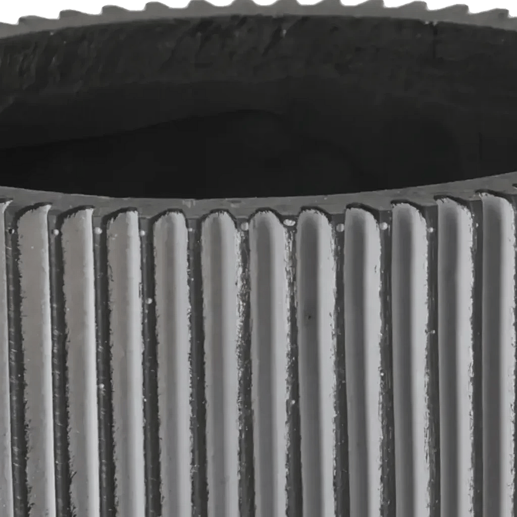 Closeup af Capi krukke Egg Planter Groove 10x9 cm.