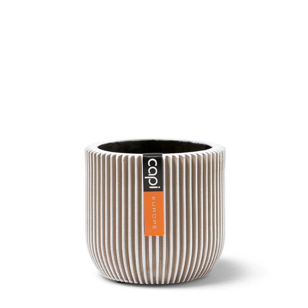 Capi krukke Egg Planter Groove 10x9 cm Ivory.