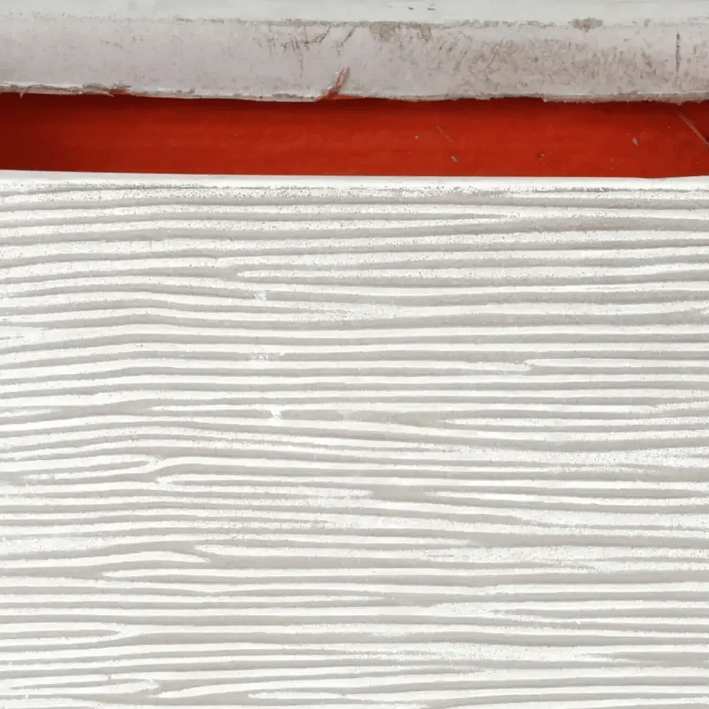 Closeup af Capi planter square rib 50x50x50 black Ivory.