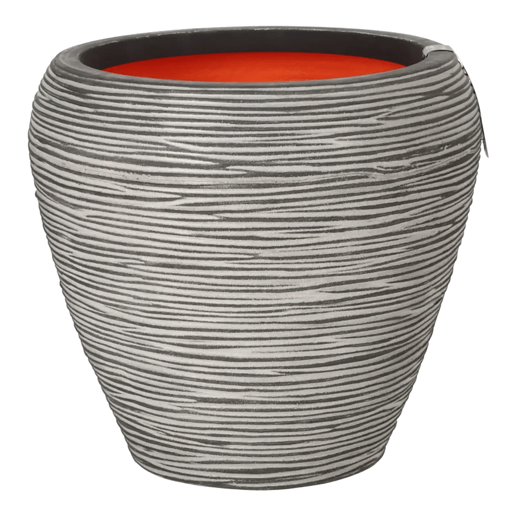 Capi Vase Taper Round Rib H: 42 cm Ø: 38 cm.