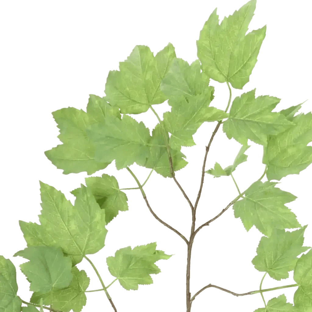 Closeup af Kunstig gren Leaf spray med grønne blade L: 120 .
