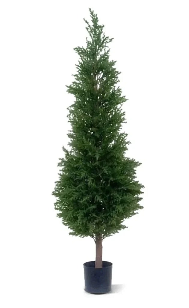 Kunstig Cypres kegleformet UV H: 120 cm.