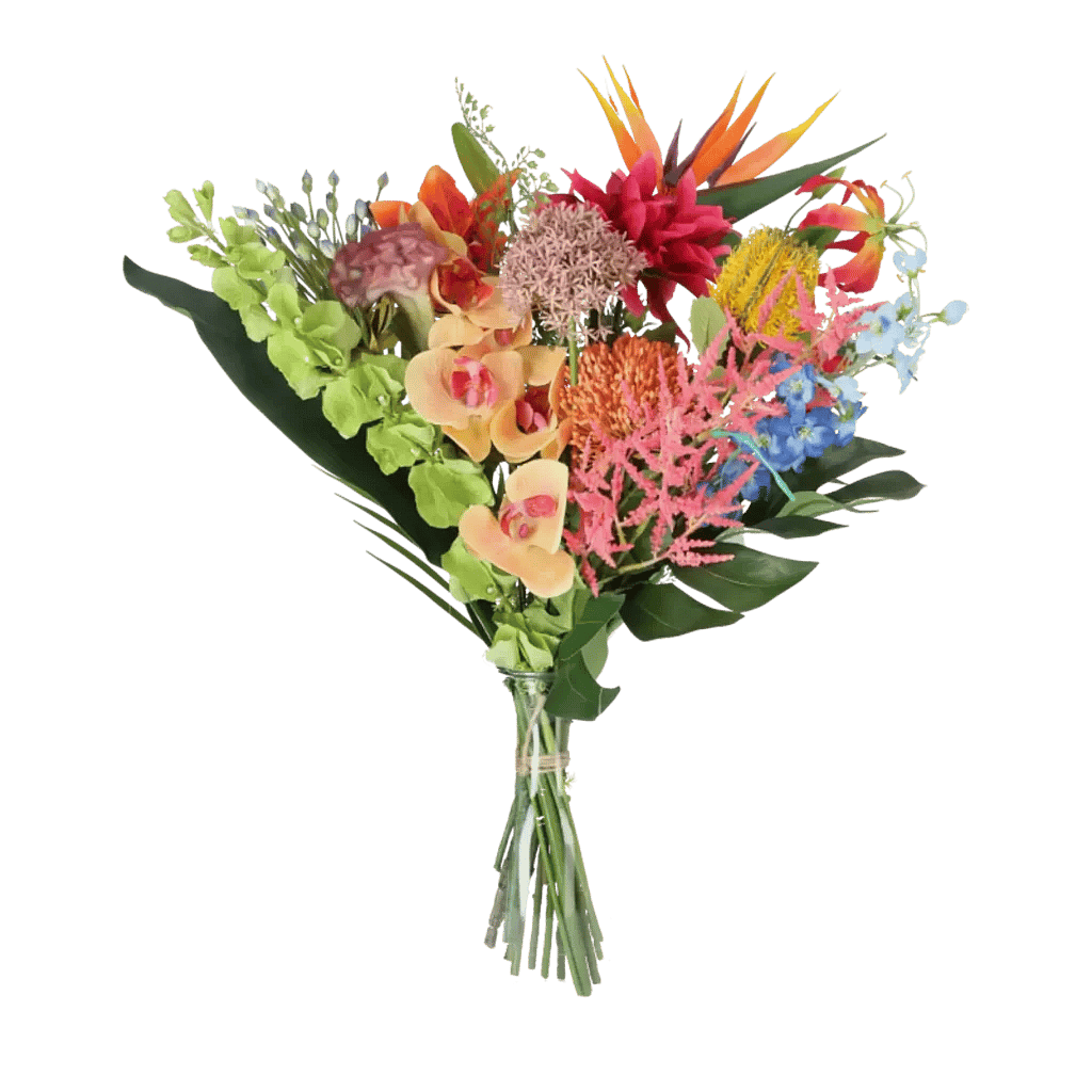 Kunstig blomsterbuket Exotic mix.