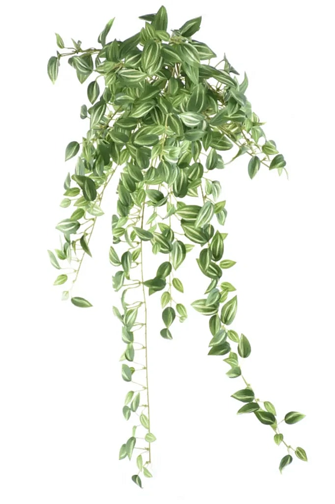 Kunstig tradescantia hængeplante - L: 63 cm.
