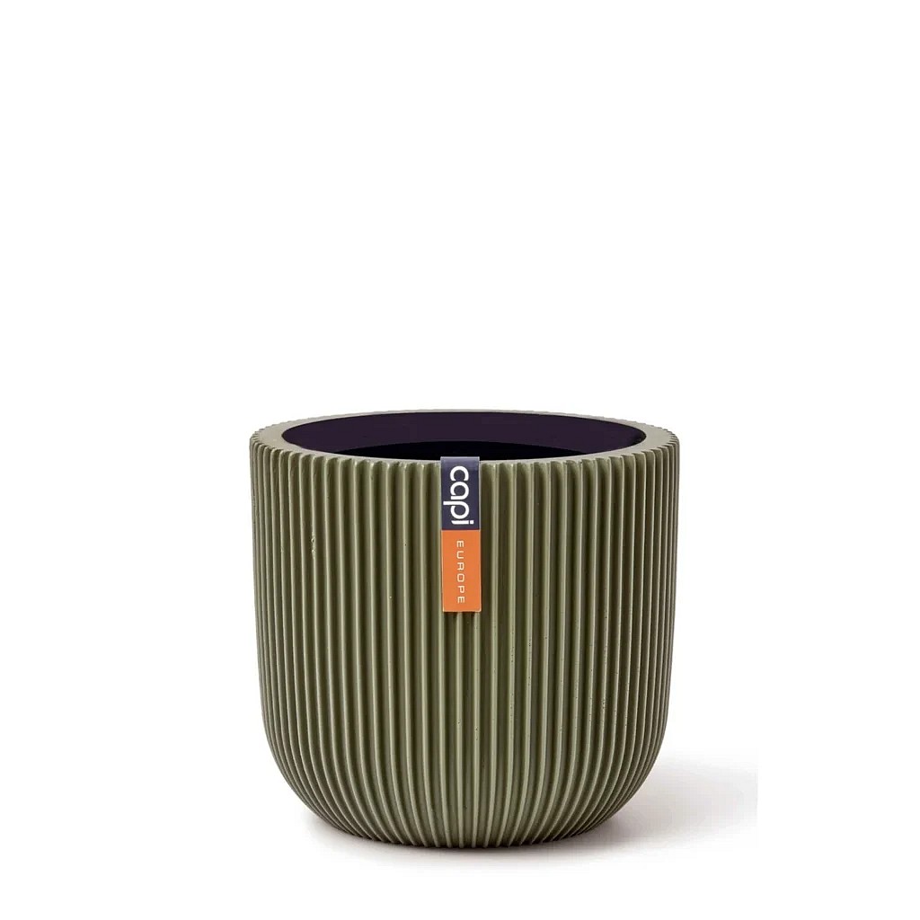 Capi krukke Ball Groove grøn - 14x13 cm .
