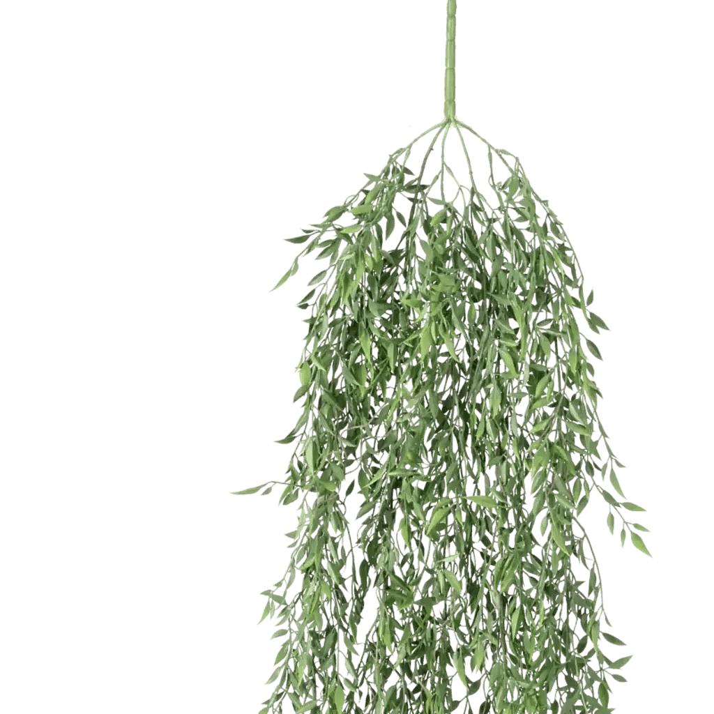 Closeup af Kunstig Willow hængeplante FR L: 125 cm.