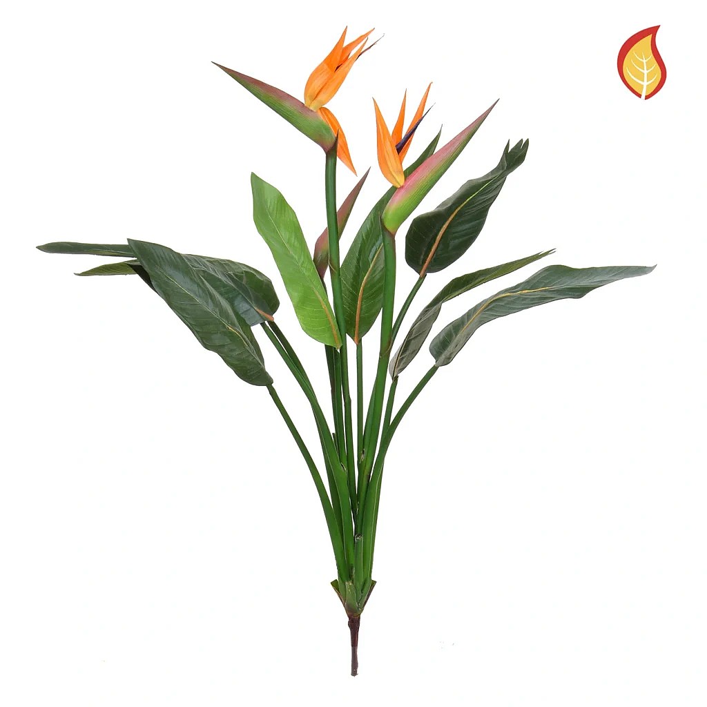 Kunstig Strelitzia med blomster FR H: 103 cm.