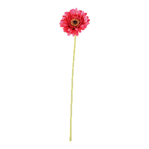 Kunstig rød gerbara stilk L: 61 cm.