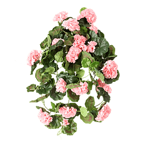 Kunstig Pelargonie hængeplante L: 65 cm.