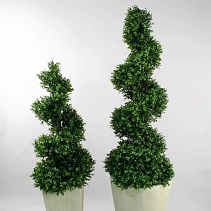 Kunstig Buksbom spiral H: 130 cm.