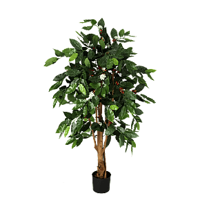 Kunstig Kaffetræ m. blomst H: 140 cm.