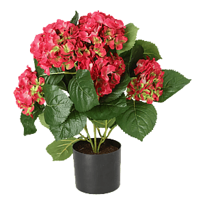 Kunstig hortensia pink - H: 40 cm.