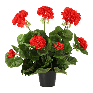 Kunstig Pelargonie H: 29 cm.