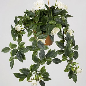 Kunstig Roseampel H: 30 cm.